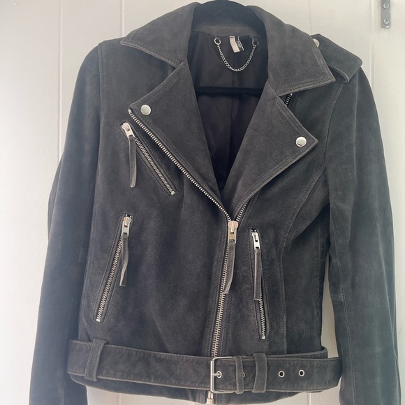 Suede Moto Leather Jacket - Picture 7 of 12